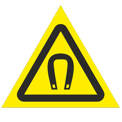 Знак - Внимание. Магнитное поле W13